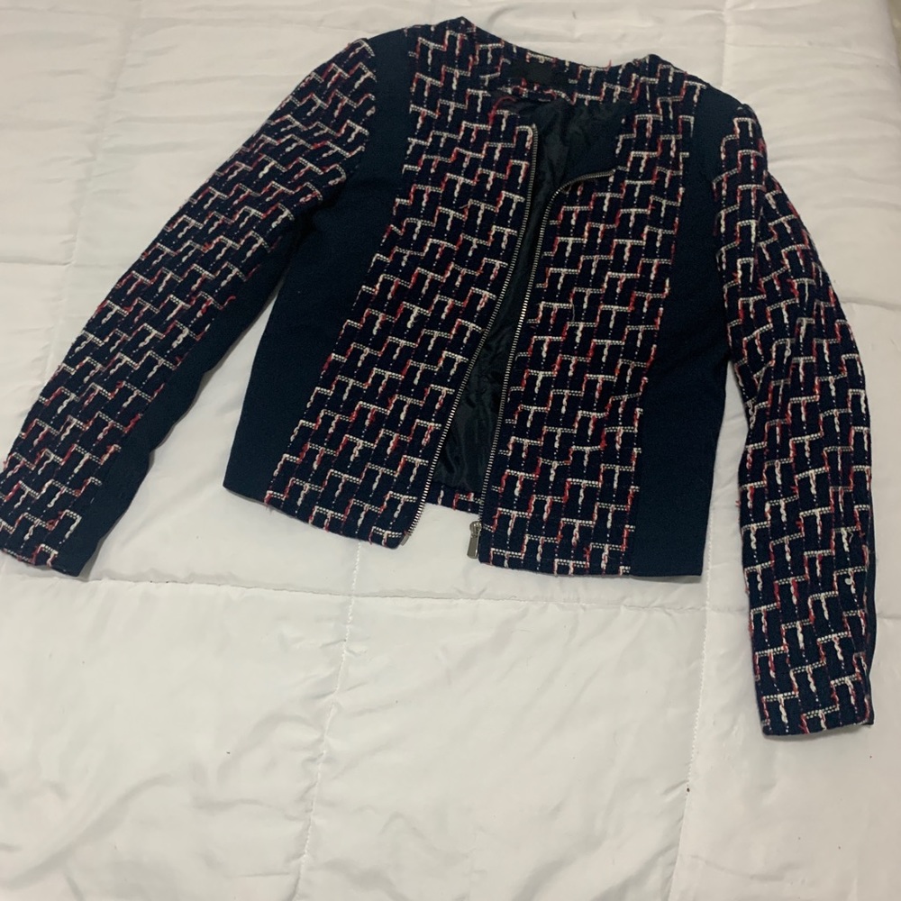 Blue abs red Jacket